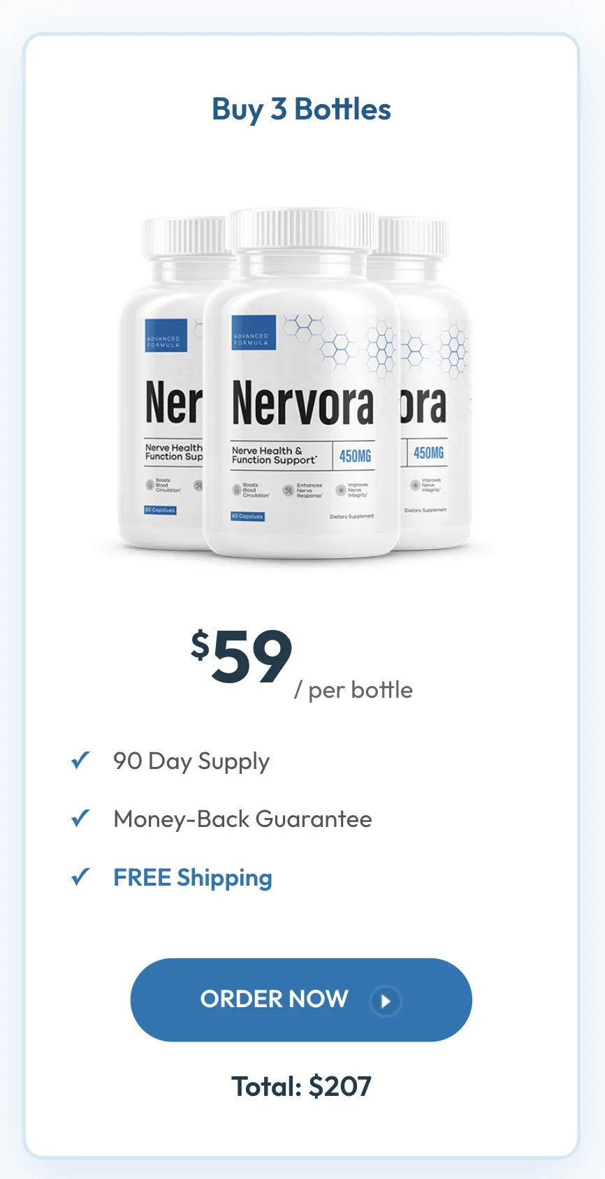 Nervora three bottles order